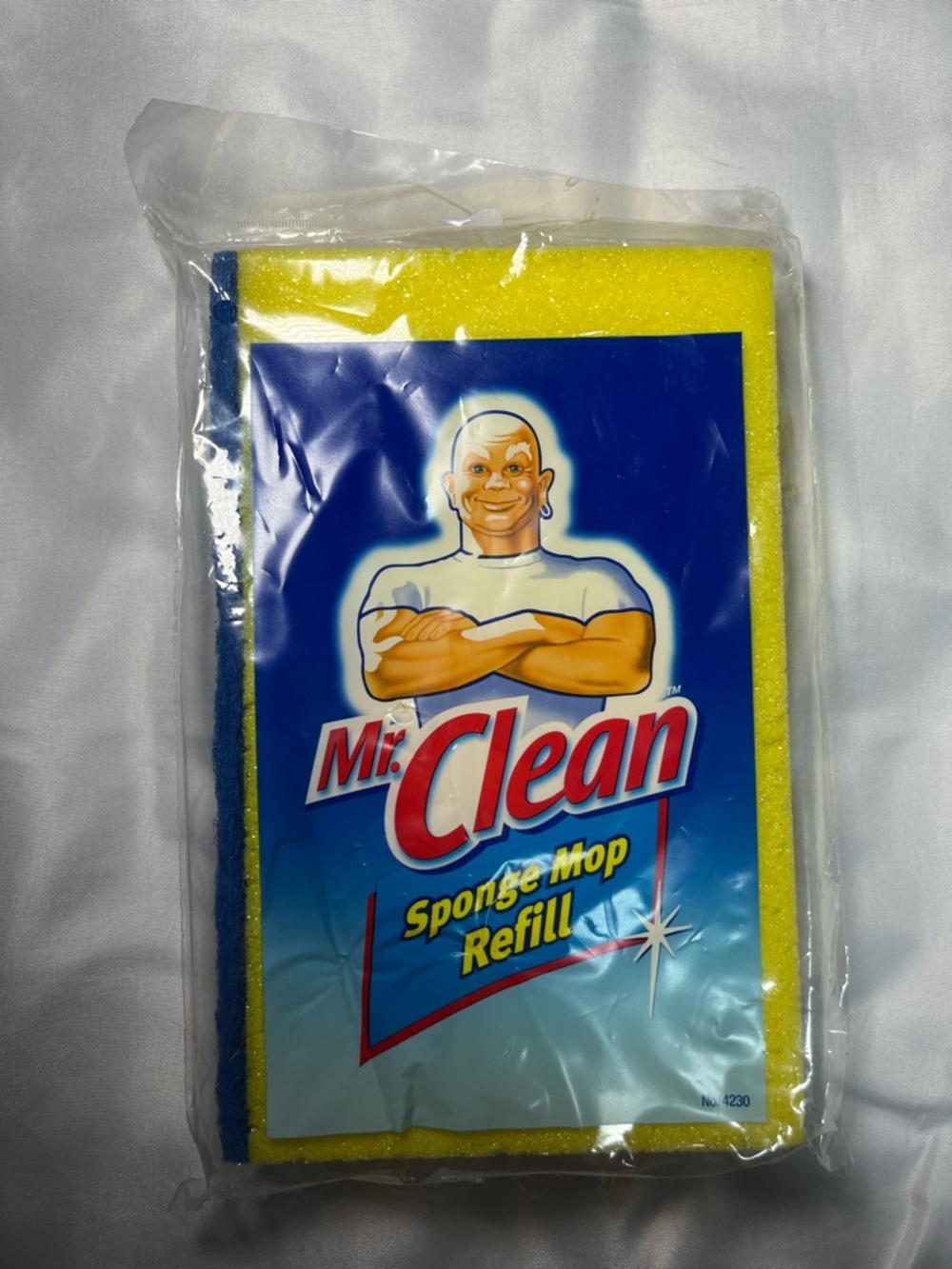 Mr Clean Sponge Mop Refill Snap On Off NEW Vintage 2004 Discontinued - Picture 1 of 5